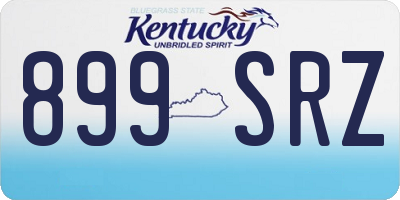 KY license plate 899SRZ