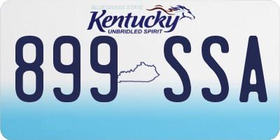 KY license plate 899SSA