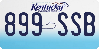 KY license plate 899SSB