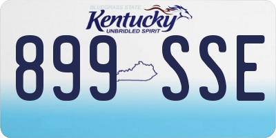 KY license plate 899SSE