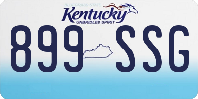 KY license plate 899SSG