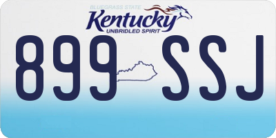 KY license plate 899SSJ