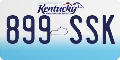 KY license plate 899SSK