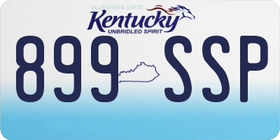 KY license plate 899SSP