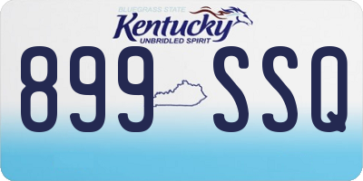 KY license plate 899SSQ