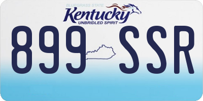 KY license plate 899SSR
