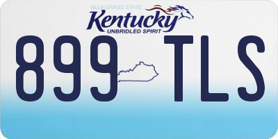 KY license plate 899TLS