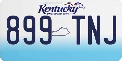 KY license plate 899TNJ