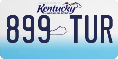 KY license plate 899TUR