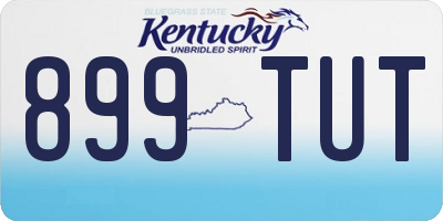 KY license plate 899TUT