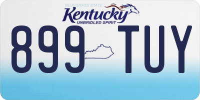 KY license plate 899TUY