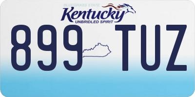 KY license plate 899TUZ
