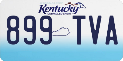 KY license plate 899TVA