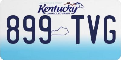 KY license plate 899TVG