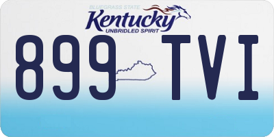 KY license plate 899TVI
