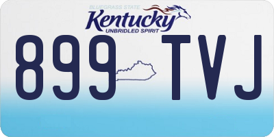 KY license plate 899TVJ