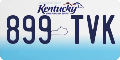 KY license plate 899TVK