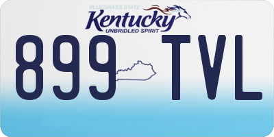 KY license plate 899TVL
