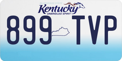 KY license plate 899TVP