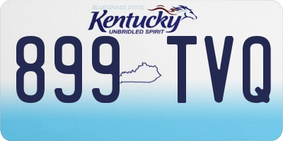 KY license plate 899TVQ