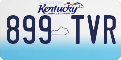 KY license plate 899TVR