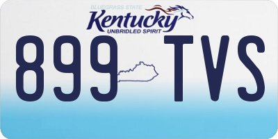 KY license plate 899TVS