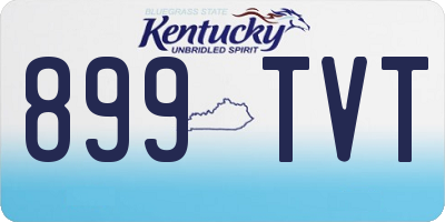 KY license plate 899TVT