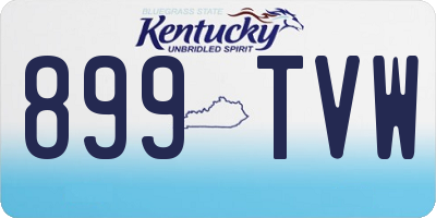 KY license plate 899TVW