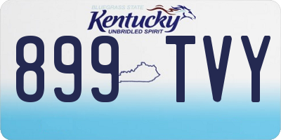 KY license plate 899TVY