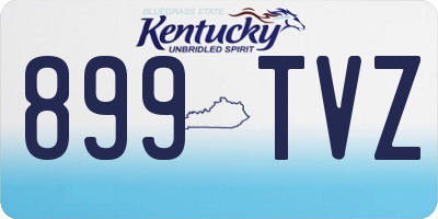 KY license plate 899TVZ