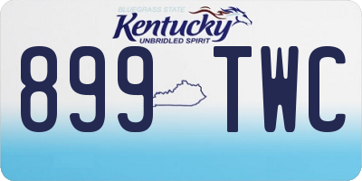 KY license plate 899TWC