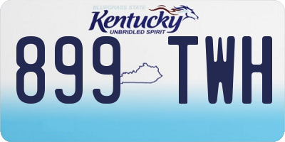 KY license plate 899TWH