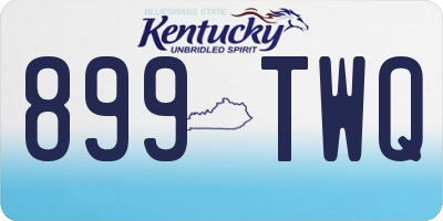 KY license plate 899TWQ