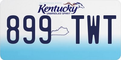 KY license plate 899TWT