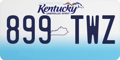 KY license plate 899TWZ