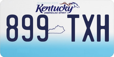 KY license plate 899TXH