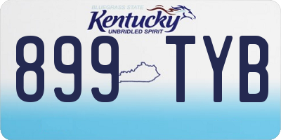 KY license plate 899TYB