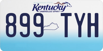 KY license plate 899TYH