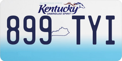 KY license plate 899TYI