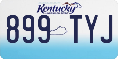 KY license plate 899TYJ
