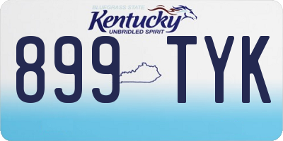KY license plate 899TYK