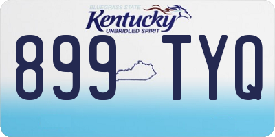 KY license plate 899TYQ