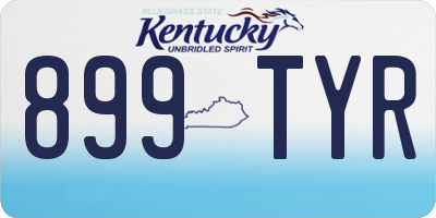 KY license plate 899TYR