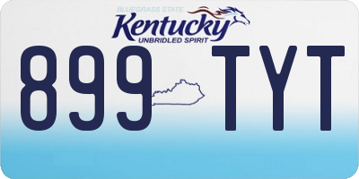 KY license plate 899TYT