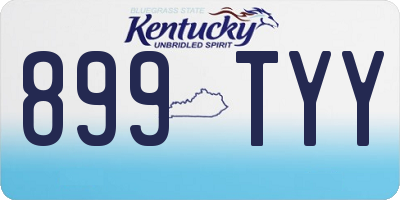 KY license plate 899TYY