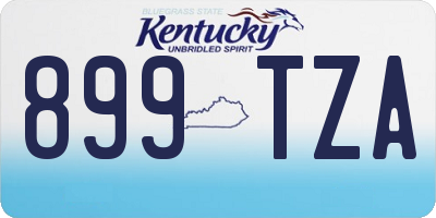 KY license plate 899TZA