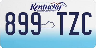 KY license plate 899TZC