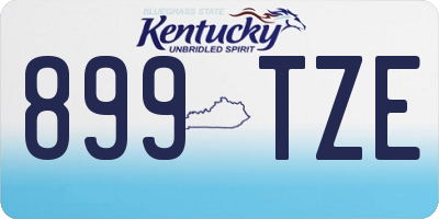 KY license plate 899TZE