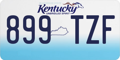 KY license plate 899TZF