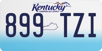 KY license plate 899TZI